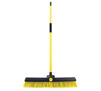 Charles Bentley Heavy Duty Telescopic Bulldozer Broom, Yellow/Blac, 24 inch