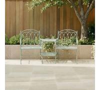 Charles Bentley Heritage Green Decorative Rustic Metal Garden Companion Seat