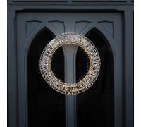 Charles Bentley Indoor Outdoor 50cm Light Up Christmas Wreath in White Charles Bentley White