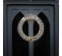 CHARLES BENTLEY Indoor Outdoor 50cm Light Up Christmas Wreath, Warm White Micro LED Lights, 8 Multi-Function Settings, Festive Decoration for Doors,