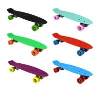 CHARLES BENTLEY 22 Inch Beginner Skateboard For Kids, Teenagers, And Adults, Retro, Plastic, For Street, Park, Penny Board Cruiser, Multiple Colours, High Performance, 1.9kg (57.5x14.5x10cm)