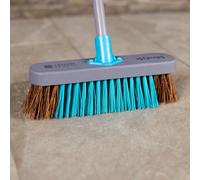 Charles Bentley Wooden Broom 12" Bassine Outdoor Sweeping Brush, 29x6x131