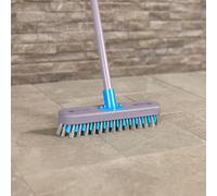 LIFESTYLE 12" Castle Fill Deck Scrub, FSC® 100% Certified, Wooden Handle, Outdoor Cleaning Brush, Decking, Patio, Durable Bristles, Effective Scrubbing, 4ft Handle (29x6x131.5cm)