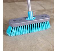 LIFESTYLE 12" Mixed Synthetic Wooden Broom, FSC Certified, Medium Bristles, Soft Bristles, Indoor & Outdoor Use, Metal Handle, Vinyl Flooring, Delicate Surfaces, Practical, 4ft Handle (29x6x131.5cm)