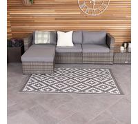 Charles Bentley Lightweight Waterproof Indoor/Outdoor Rug in Stone | Size: 170 cm x 120 cm Charles Bentley Stone 170 cm x 120 cm