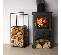 CHARLES BENTLEY Log Holder Snug Dogwood Iron, Tall Log Holder / 42x35x80cm
