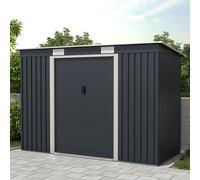 Charles Bentley Metal Galvanised Steel Shed 8.6ft x 4ft