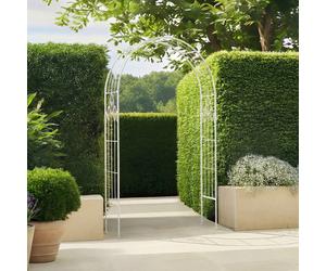 Charles Bentley Metal Garden Arch 211cm Leaf Trellis, Antique, One Size
