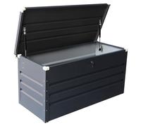 Metal Storage Chest w/ Lock & Key Waterproof Seal Hydraulic Lid Charles Bentley Grey One Size