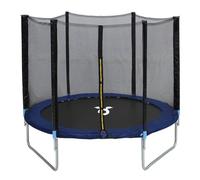 CHARLES BENTLEY Monster, Children's, 8ft Trampoline, with Safety Net Enclosure, Foam Padding, Galvanised Steel Frame, Sports, Gymnastics, Outdoor Play, Family, Kids, Enclosure Poles (244x244x200cm)
