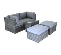 Charles Bentley Multi-Functional Contemporary Garden Lounge Set - Grey