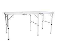 Charles Bentley Odyssey Extending Folding Lightweight Camping Picnic Table 150cm in White Charles Bentley White