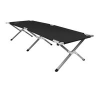 Charles Bentley Odyssey Single Folding Camp Bed Heavy Duty Lightweight - Black