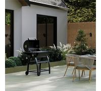 CHARLES BENTLEY ottimo 415 Charcoal BBQ With Thermometer, Removable Ash Catcher, Dual Side Tables, Heavy Duty Legs & Wheels, Outdoor Cooking Grill 60x45cm Cooking Area (128x108cm)