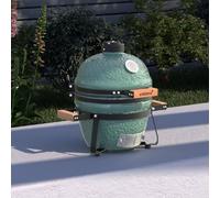 CHARLES BENTLEY ottimo Searsmith 13" Kamado BBQ Grill With Built In Thermometer, Cast Iron Vent, Non Stick Stainless Steel Grill, Gloss Green Finish, Compact Outdoor Smoker & Grill (50x47cm)