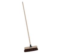 CHARLES BENTLEY Outdoor Broom, Bassine Broom, Natural Bassine, Fibre Bristles, 4ft Handle, Outdoor Brush, Garden, Patio, Decking, Durable, Practical, Bassine, 11 Inch, Brushware (29x6x131.5cm)