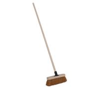 CHARLES BENTLEY Outdoor Broom, Natural Bassine, Fibre Bristles, Outdoor Brush, Garden, Patio, Decking, Durable, Practical, Bassine, 9.5 Inch, Premium Brushware (24x6x131.5cm)