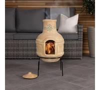 Small Terracotta Clay Chimenea BBQ Grill with Artisan Design Charles Bentley Terracotta One Size