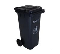 Charles Bentley 120 Litre Wheelie Bin - Black, Black