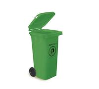 CHARLES BENTLEY Wheelie Bin, 120 Litre, Green Wheelie Bin, Weatherproof, Durable, High Density Polyethylene, Two Wheels, Ultra Violet Resistant, Robust, Frost and Chemical Exposure (95x55x47cm)