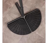 Charles Bentley Banana Hanging Parasol Umbrella Base Set of 2 12kg Segments, black