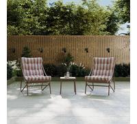 Charles Bentley Porto Terracotta Stripe 2 Seater Bistro Set