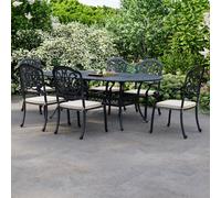 Charles Bentley Premium Furniture Cast Aluminium 7 Piece Outdoor Dining Set