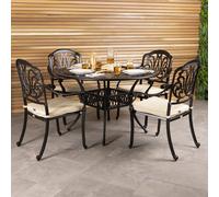 Charles Bentley Premium Furniture Cast Aluminium 4 Seater Outdoor Dining Set