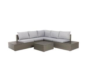 Charles Bentley Rattan & Polywood Corner Lounge Set