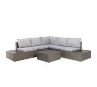 Charles Bentley Rattan & Polywood Corner Lounge Set in Grey Charles Bentley Grey