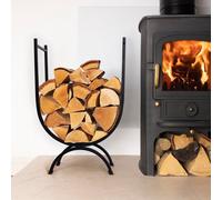 Charles Bentley Rosewood Large Log Holder Iron Black Minimalist High Sided Sturdy