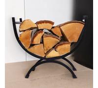 Charles Bentley Rosewood Small Log Holder Iron Copper Antique Black Minimalist