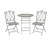 Charles Bentley Wrought Iron Bistro Set Sage Green, Sage Green