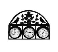 CHARLES BENTLEY Rutland Triple Face Wall Clock, Black 44x66x5cm, Cream