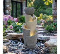 Charles Bentley 3-Tier Spiral Water Fountain LED, 3 Tier - Mains Powered