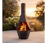 Charles Bentley Snug Cartagena Modern Chiminea in Grey Charles Bentley Grey