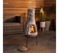 Charles Bentley SNUG Medium Barcelona Clay Chiminea in Grey | Size: 90 cm Charles Bentley Grey 90 cm