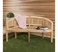 Charles Bentley Solid Wooden Teak Garden Outdoor San Diego Bench 5.2Ft 3 Seater