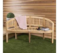 Charles Bentley Solid Wooden Teak Garden Outdoor San Diego Bench 5.2Ft 3 Seater