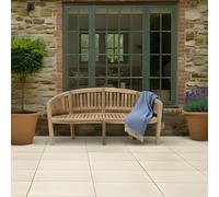 Charles Bentley Solid Wooden Teak Garden Outdoor San Diego Bench 5.2Ft 3 Seater