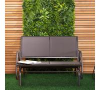 CHARLES BENTLEY Steel 2 Seater Rocking Bench - Grey