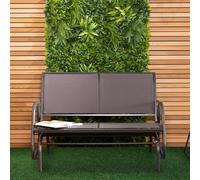 CHARLES BENTLEY Steel 2 Seater Rocking Bench - Grey