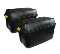 Charles Bentley Strata 2 X 175L Heavy Duty Trunk On Wheels - Black