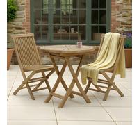 Charles Bentley Teak Folding Bistro Table - Sundial Top
