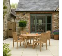 Charles Bentley Teak Round Folding Dining Table