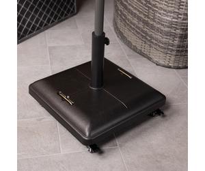 Charles Bentley TH37-B 37.5kg Square Concrete Parasol Base with Wheels (38/48mm Pole) Grey