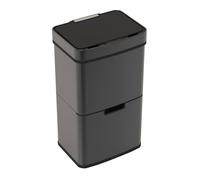 Charles Bentley Triple Compartment 62L Sensor Bin in Black Charles Bentley Black