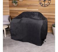 CHARLES BENTLEY Universal Gas Charcoal Premium BBQ Cover, Waterproof Finish, Heavy Duty, Fastener Straps, Rip Proof, Polyester Canvas Extra Large 6-7 Burner BBQ (126x180x75cm)