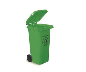 CHARLES BENTLEY Wheelie Bin, 120 Litre, Green Wheelie Bin, Weatherproof, Durable, High Density Polyethylene, Two Wheels, Ultra Violet Resistant, Robust, Frost and Chemical Exposure (95x55x47cm)