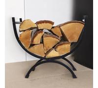 Charles Bentley Wood Holder, Snug, Rosewood, Small Log Holder, Iron, Copper, Antique, Black, Minimalist, Sturdy, Powder Coated Finish, 10kg Log Capacity, Sturdy, Log Holder, Fireplace (46.5x38x24cm)